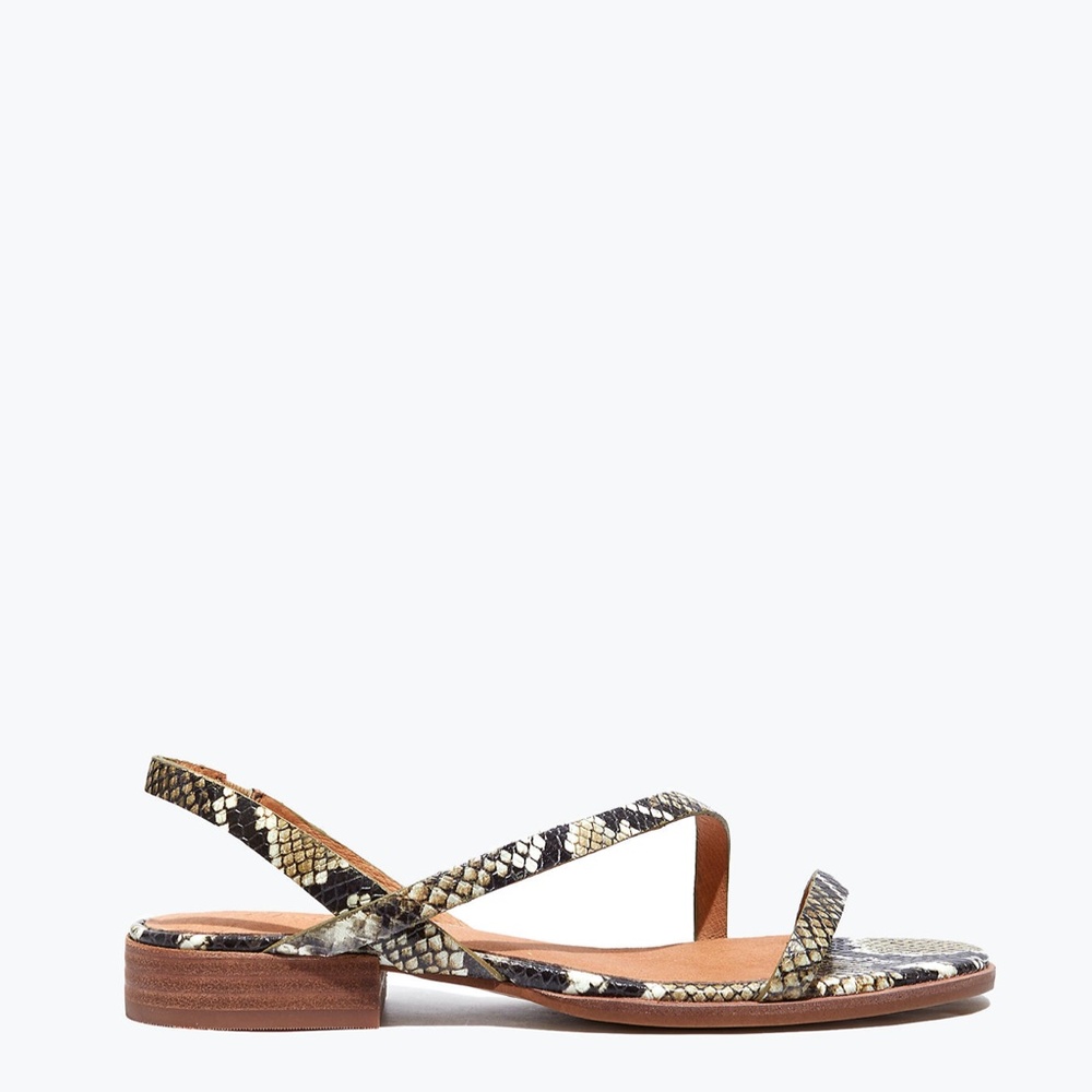 Heidi Slingback Sandal in Snake Embossed Leather - Picture 2 of 3